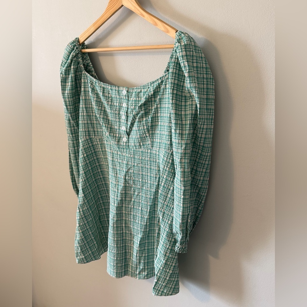 Urban Outfitters UO Viola Check Crinkle Mini Dress Size Medium - Picture 6 of 14